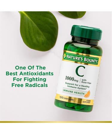 Nature's Bounty Vitamin C 1000mg Immune Support Supplement Powerful Antioxidant 2 Pack 100 Caplets - Buy Online on GoSupps.com