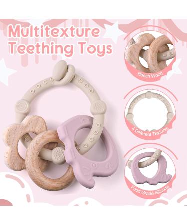 Tyry.hu Baby Silicone Bite Ring Bracelet & Cooling Teething Toys - BPA-Free Fruit Teether Set (6 Pieces) for Newborns - Buy Online on GoSupps.com