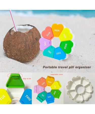 Pill Organizer Weekly | 7 Day Pill Box Medication Reminder | Moisture & Lightproof Case | Portable Travel Container for Vitamins | 1 Pack - Buy Online on GoSupps.com