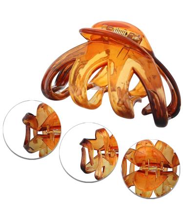 YEEPSYS Hair Claw Clips - Large Grip Octopus Clip for Women and Girls - Strong Hold Hair Accessories (3 inch-4 pack Amber+ Black) - Buy Online on GoSupps.com