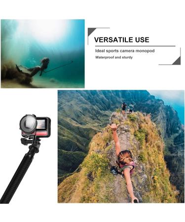 Long 150cm Waterproof Carbon Fiber Selfie Stick for GoPro, Insta360, DJI, AKASO - Underwater Extension Pole for GoPro Max, Hero, Insta 360 Cameras - Buy Online on GoSupps.com