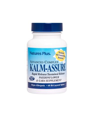 Nature's Plus Sustained Release - 60 Vegetarian Tablets - with Passionflower GABA Chamomile & Magnesium - Gluten-Free - 60 Servings
