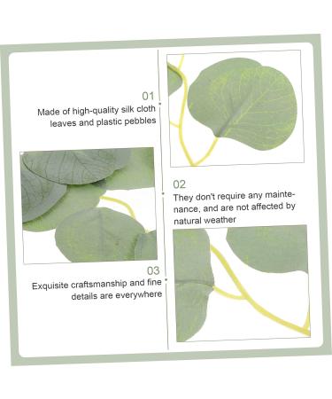 50pcs Artificial Willow Leaves Faux Eucalyptus Green Leaves Simulated Leaves Decor Greenery Decor Faux Stems Green Home Decor Plastic Plants Stems Garland Leaf Wedding Glossy Cloth Green 2 14X13.5CM - Buy Online on GoSupps.com