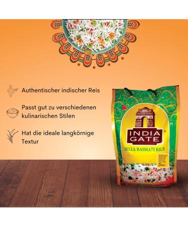 Buy India Gate Sella Basmati Rice - 5 KG Multipack | Premium Quality Basmati Rice for International Shipping - Buy Online on GoSupps.com