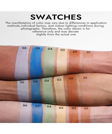  Derwrtup Color Concealer Liquid Concealer - 6 x Full Coverage Concealer - Blendable Face Highlighter Contour for Mature Skin Redness Makeup - Buy Online on GoSupps.com