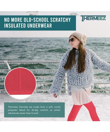 Women's Thermal Long Johns Set | Sleeve Shirt & Pants Base Layer | White XL | for Ski & Extreme Cold - Buy Online on GoSupps.com