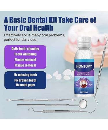 Tooth Repair Set | Temporary Denture Kit | Self-Confident Smile with Thermal Adaptation Beads - 30ml - Buy Online on GoSupps.com