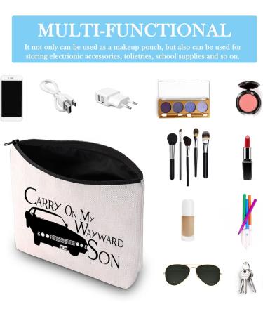 Carry On My Wayward Son Makeup Bag - Perfect for Fans | Shop Internationally - Buy Online on GoSupps.com