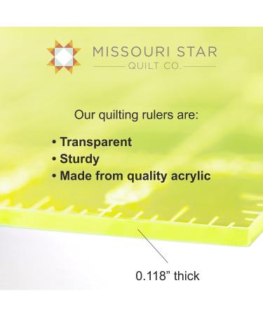 Missouri Star Quilt Triangle Template | 8 Inch Acrylic 60 Degree Ruler for Charm Packs & Layer Cakes | Triangle Quilt Template for Cutting & Sewing - Green - Buy Online on GoSupps.com