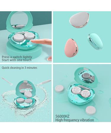 Portable Ultrasonic Contact Lens Cleaner Machine | USB Charger | High Frequency Vibrate | Fast Cleaning | Soft and Hard Contact Lenses | Green - Buy Online on GoSupps.com