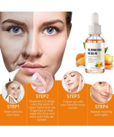 Turmeric Dark Spot Corrector Serum for Acne, Hyperpigmentation, Smooth Skin - 2PCS(60ml) - 1 Fl Oz - Buy Online on GoSupps.com