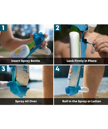 Appligator Back Lotion Applicator - for Sunscreen, Moisturizer, Repellents & More - Blue - Buy Online on GoSupps.com