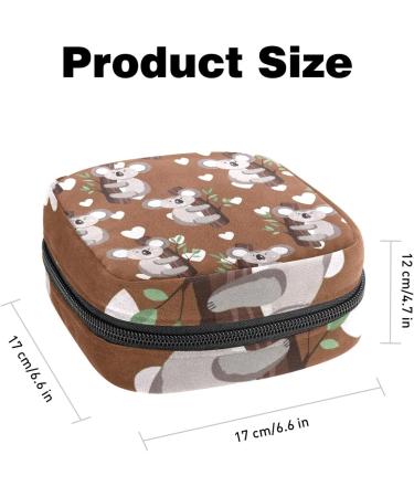 Koala Heart Pattern Sanitary Napkin Storage Bag | Menstrual Pad Pouch for Women | Portable Menstrual Period Bag | Zippered Tampons Collection Bag - Color 13 - Buy Online on GoSupps.com