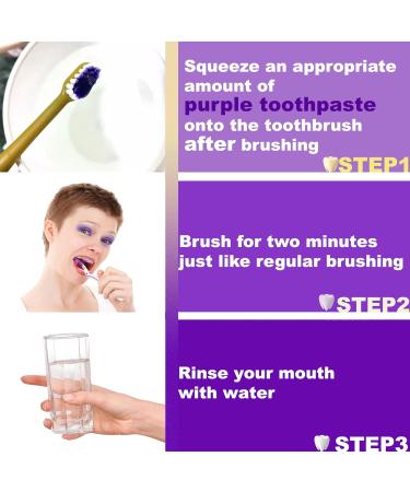 Purple Toothpaste for Teeth Whitening Color Corrector Purple Toothpaste Against Yellow Teeth Whitening Whitening Purple Toothpaste - For Whiter Teeth (30Ml) - Buy Online on GoSupps.com