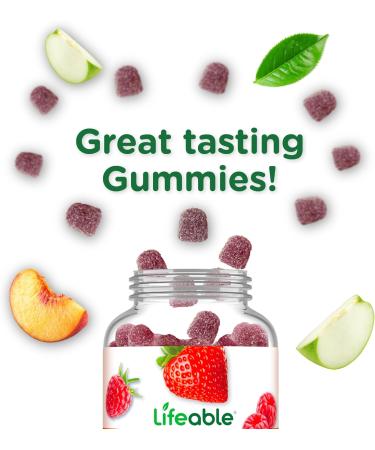 Lifeable Stress Aid Gummies | with Lemon Balm GABA and L Theanine Supplements | Vegan Non GMO Mood Support Supplement | Great Tasing Stress Vitamins | L-Theanine for Women and Men | 90 Gummies - Buy Online on GoSupps.com