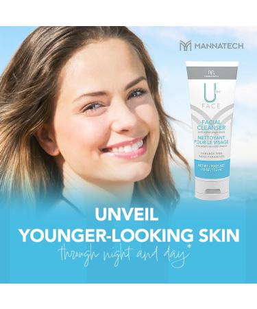 Mannatech Uth Facial Cleanser | Gentle Foaming Exfoliator with Grape Seeds | Wash Away Makeup Oil & Dirt 3.8oz/112ml - Buy Online on GoSupps.com