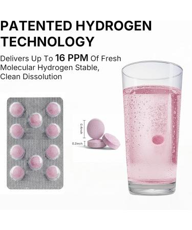 Molecular Hydrogen (H2) Tablets with 120mg Magnesium 16 PPM Hydrogen Water Tablets for Water Advanced Hydrogen Technology Antioxidant Support Natural Raspberry Flavor 30 Tablets - Buy Online on GoSupps.com