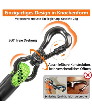 X Ben Tow Lines for Dogs - 30m Thick Dog Leash with Padded Handle | Training Leash for Small & Medium Dogs | Lockable Carabiner | Apple Green - Buy Online on GoSupps.com