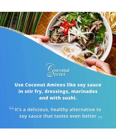 Coconut Secret Coconut Aminos 8 Fl Oz (Pack of 3) - Low Sodium Soy Sauce Alternative | Organic, Vegan, Non-GMO, Gluten-Free, Kosher | Keto & Paleo Friendly - 144 Servings - Buy Online on GoSupps.com