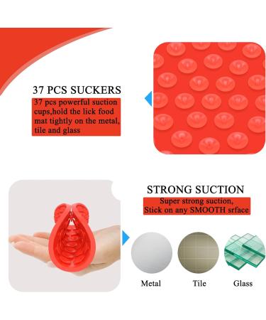 Buddy Treat Mat Perfect Curve Lick Pad Dog Washing Licky Pad- Dogs Bath Buddy- Grooming Helper- Super Suction- Just Add Peanut Butter Red - Buy Online on GoSupps.com