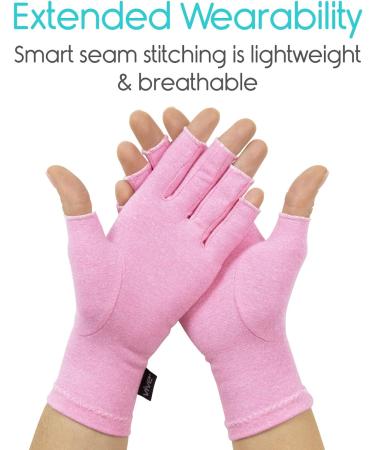 Vive Pink Arthritis Hand Compression Gloves Small - Pack of 2 | Effective Pain Relief & Support - Buy Online on GoSupps.com