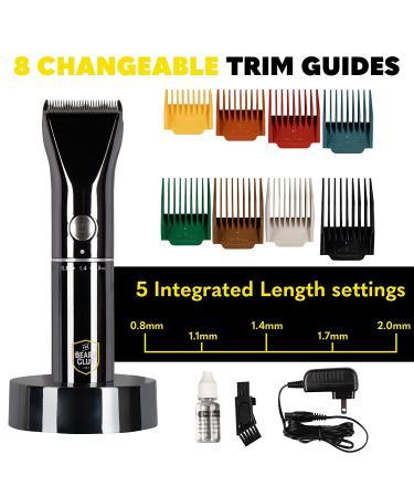 The Beard Club PT45 Trimmer Deluxe Kit - Premium Beard Grooming Set with Cordless Trimmer, Straight Edge Razor, Shampoo, Brush, Comb, and Sandalwood Balm - Buy Online on GoSupps.com