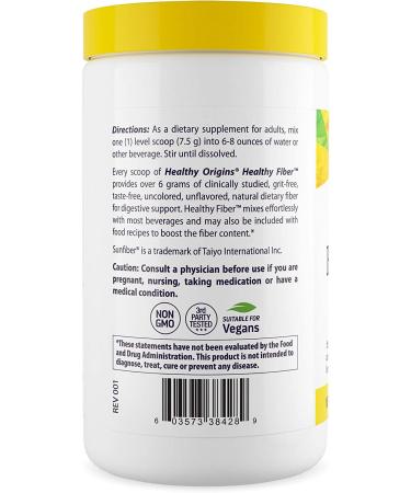 Healthy Origins Fiber All Natural Non-GMO 7.9 Ounce - Digestive Health Support - Buy Online on GoSupps.com