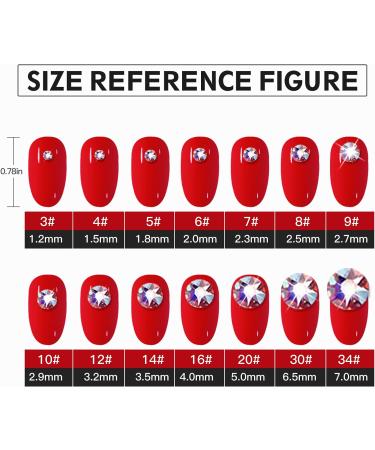 Ronomia Flatback Rhinestones Glass Diamantes Gems for Clothes Shoes Nail Art Crafts Decoration (ss20 4.8mm 1440pcs Colorful) Colorful SS20/4.8mm - Buy Online on GoSupps.com