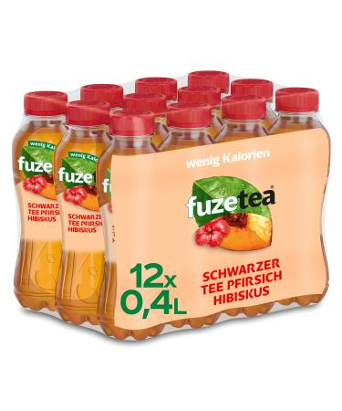 Buy Fuze Tea Peach & Hibiscus - Refreshing Fusion of Tea Juice & Herbs | 12 x 400 ml - Sustainable & Convenient Bundle - Buy Online on GoSupps.com