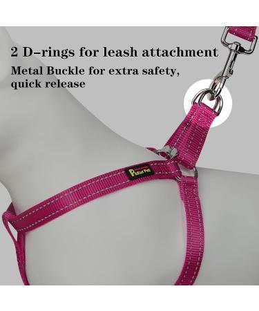 Plutus Reflective Step-In Dog Harness | Adjustable & Secure | Metal Buckles | Easy-Walk | Hot Pink | Medium - Buy Online on GoSupps.com