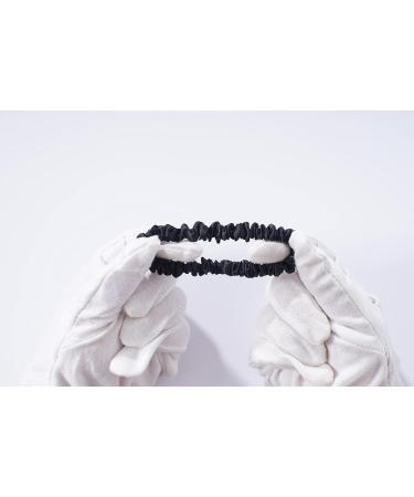 Townssilk Silk Skinnie Scrunchies 100% Pure 22 Momme Mulberry Silk Hair ties for Women Hair Friendly Luxurious Elastic Scrunchies Set(5 Scrunchies black) 5pc black - Buy Online on GoSupps.com