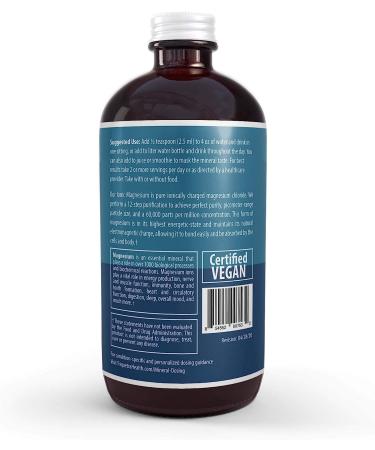 Ionic Magnesium Chloride 8 oz Liquid - Fastest Absorption for Calm Mood, Sleep, Muscle Cramps & Natural Laxative - Vegan, USA Made in Glass Bottle - Buy Online on GoSupps.com