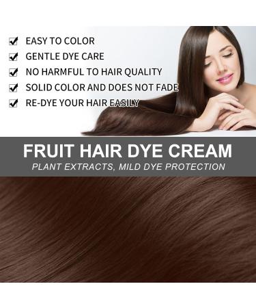 Black Brown Fruit Hair Wax Halloween Hair Coloring Cream Easy to Use Hair Root Dying Instant Coloring Hair Cream with Comb Fruit Essence Coloring Comb Natural Plant Fruit Hair Dye Cream - Buy Online on GoSupps.com
