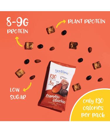 Youtopia Snacks Espresso Obsesso 130 Cal High Protein Mix - 30 Count Pack | Low Sugar, Gluten Free, GMO Free & Heart Healthy - Buy Online on GoSupps.com