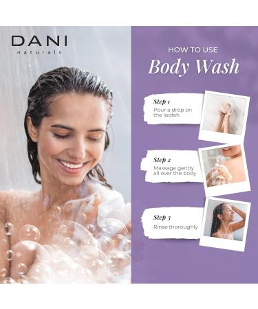 DANI Naturals Moisturizing Body Wash - Calming Lemongrass Lavender Scent with Organic Aloe Vera & Natural Glycerin - Paraben Sulfate & Phthalate-Free Shower Gel - 12 oz Bottle Vegan & Cruelty-Free - Buy Online on GoSupps.com