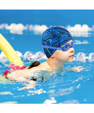 Buy Bath Cap Set for Kids | Comfortable Swimming Cap & Goggles | Ages 5-12 | Bath Hood for Boys & Girls - Buy Online on GoSupps.com