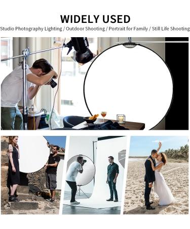 Selens 43 Inch Photography Reflector - 5 in 1 Collapsible Light Reflector with Carrying Case for Photo Studio Lighting - Buy Online on GoSupps.com