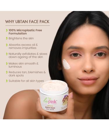 Ubtan Haldi Face Pack Mask | 100% Microplastic Free | Blemish Pigmentation Dark Spot & Tan Removal | All Skin Types | 100g | International Shipping - Buy Online on GoSupps.com