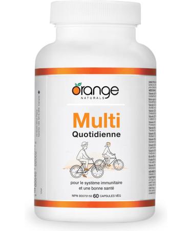 Orange Naturals - Everyday Multi - 60 Capsules - Immune Support Supplement - Multivitamin for Men & Women - Multi Antioxidant Supplement - Healthy Bones Healthy Teeth Healthy Eyes and Energy Support - Buy Online on GoSupps.com