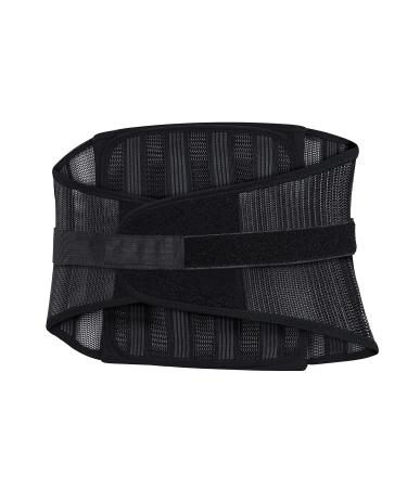 Professional Lower Back Brace - Pain Relief Support Belt for Men & Women | Breathable Lumbar Support with 7 Stays & Adjustable Straps (Medium Black - Buy Online on GoSupps.com
