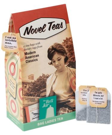 Novel Teas - Modern American Classics contains 25 teabags individually tagged with literary quotes from the world over, made with the finest English Breakfast tea.