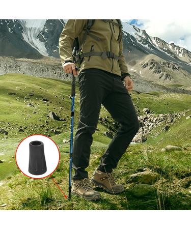 6PCS Walking Stick Rubber Tips Walking Stick Rubber Tips Ferrule Protectors Replacement Cane Tips for Hiking Trekking Poles - Buy Online on GoSupps.com