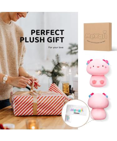 Mewaii 14'' Pink Axolotl Mushroom Plushie Stuffed Animal Pillow Squishy Toy - 14 Inch - Buy Online on GoSupps.com