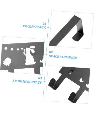 Rabbit Storage Rack Over The Door Racks Over Door Coat Hooks Door Hanging Hat Rack Metal s Hooks Black Clothes Hangers Over Door Towel Hook Iron Storage Shelf Hanging Hook Hook up - Buy Online on GoSupps.com