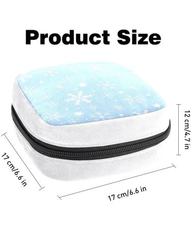 GIAPB Sanitary Napkin Storage Bag | Period Tampon Makeup Pad Pouch | Snowflake Blue Pattern Color 5403 - Buy Online on GoSupps.com