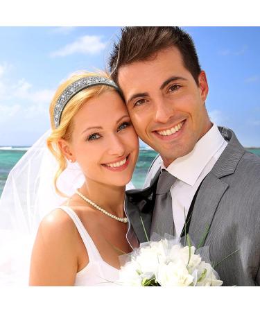 Sibba Rhinestone Wide Hair Band - Bridal Wedding Fashion Headpiece - Buy Online on GoSupps.com