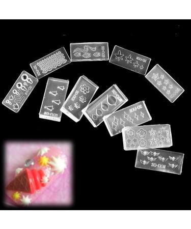 eMagTech 3D Acrylic Nail Art Molds - DIY Carved Silicone Mold Kit with 30 Unique Patterns for Stunning Nail Decorations - Buy Online on GoSupps.com