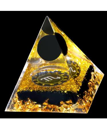 XIANNVXI Scorpio Tower Healing Crystals Tower Obsidian Crystal Tower for Positve Energy Scorpio Gifts for Women Men Orgone Tower Spiritual Gifts for Healing Meditation Reki Bring Luck K - Scorpio