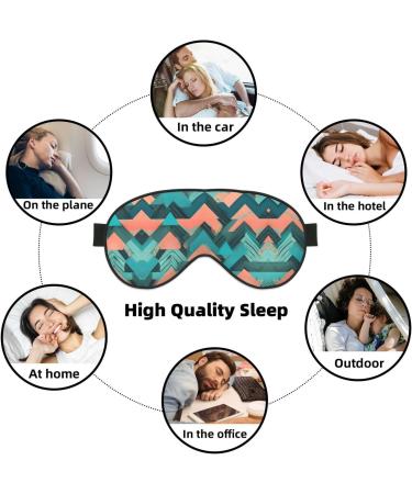 Buy Coral & Teal Arrows Print Unisex Sleep Mask | Double-Sided Eye Mask for Sound Sleep & Skin Care - Buy Online on GoSupps.com