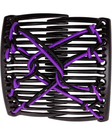 kawehiop Versatile Stretchy Hair Clip Double Slide Combs Creating Chic Bun Updos Purple 1Set 1Set Purple - Buy Online on GoSupps.com